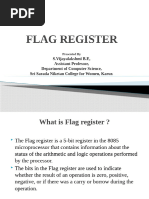 Flag Register