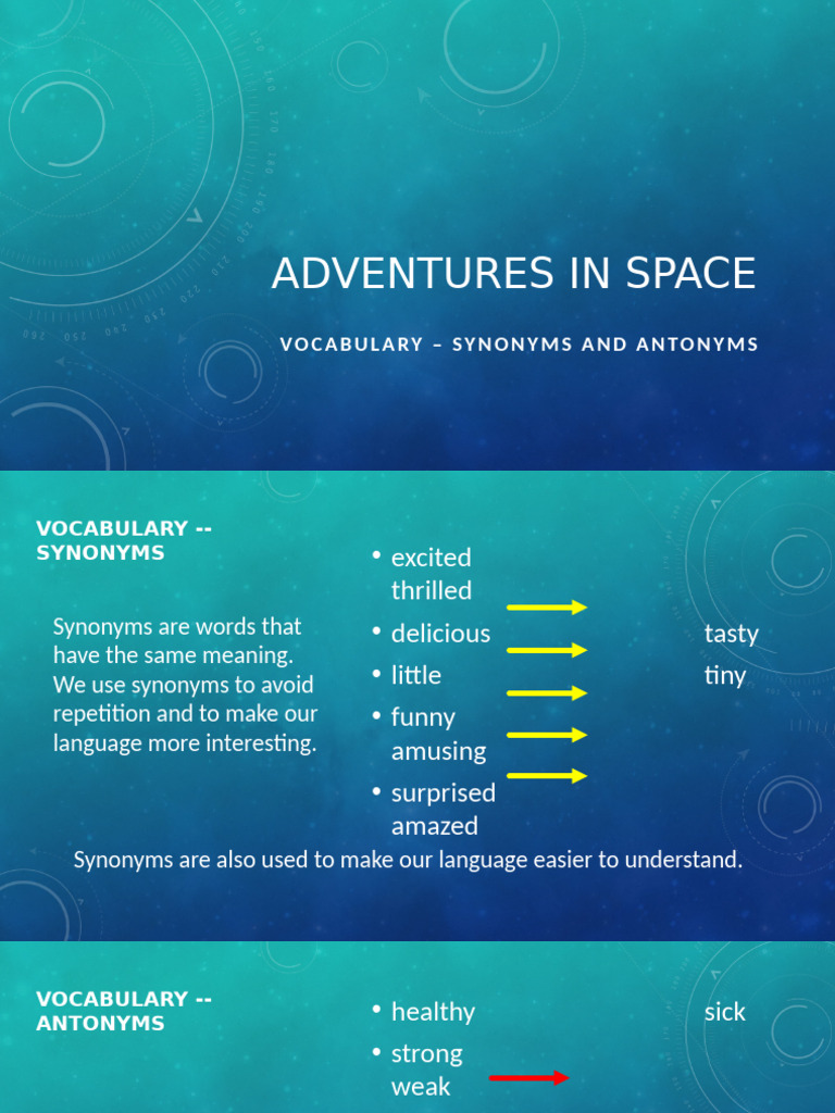 Synonyms and Antonyms for Kids | PDF | Lexical Semantics | Linguistics