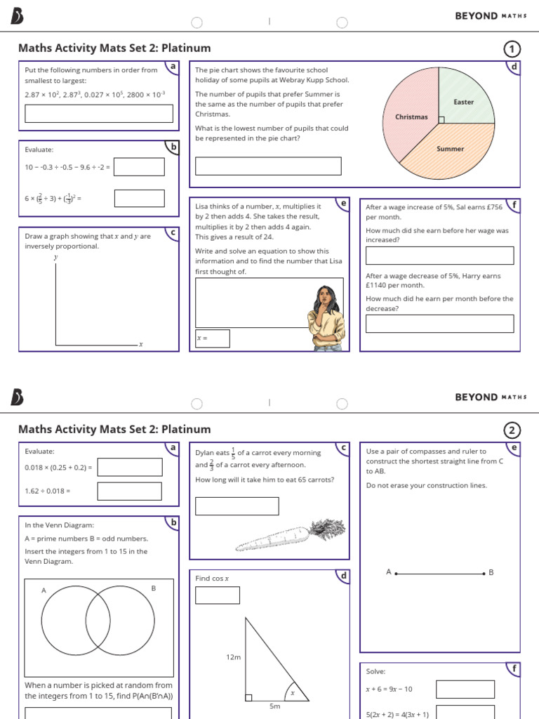 KS3 Maths Problems and Solutions | PDF | Elementary Mathematics ...