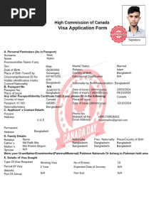 Canada Visa Application Form PDF