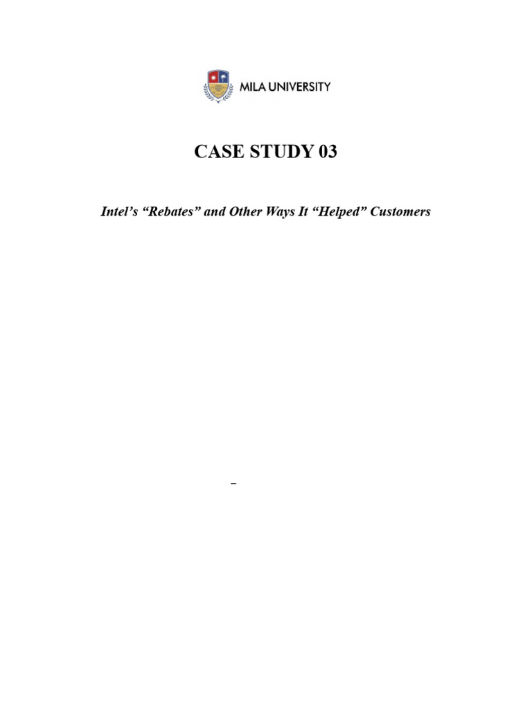 Case Study 03 | PDF | Intel | Central Processing Unit