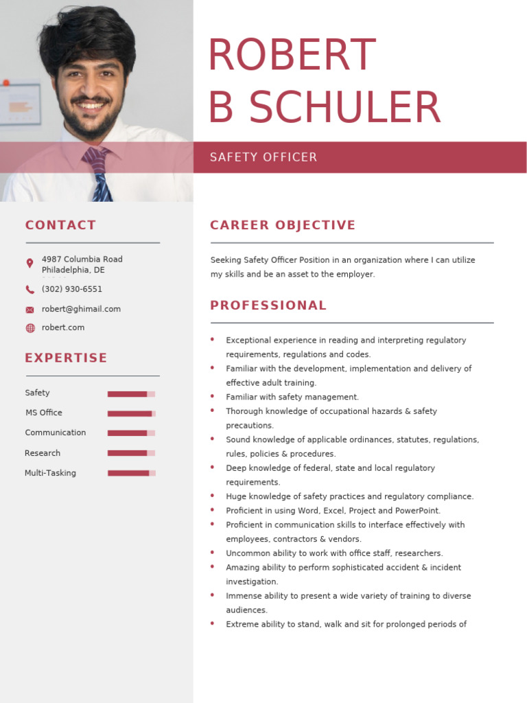 Safety Officer Resume US | PDF | Safety | Regulatory Compliance