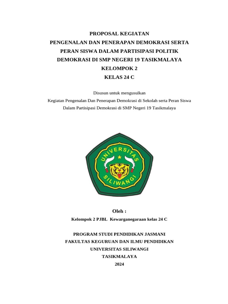 Proposal Kegiatan | PDF | Ilmu Sosial