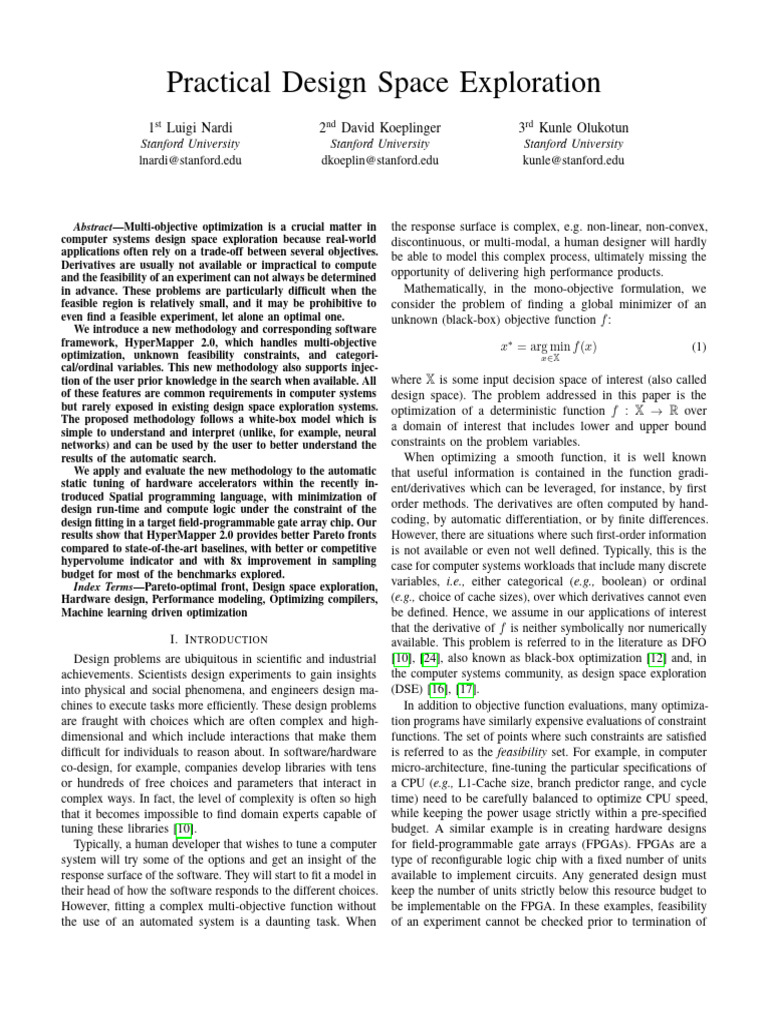 HyperMapper 2.0 for Design Space Optimization | PDF | Mathematical ...