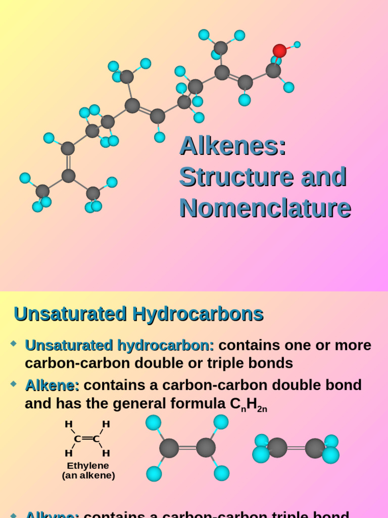 Alkenes: Structure, Nomenclature, and Isomerism | PDF | Alkene | Isomer