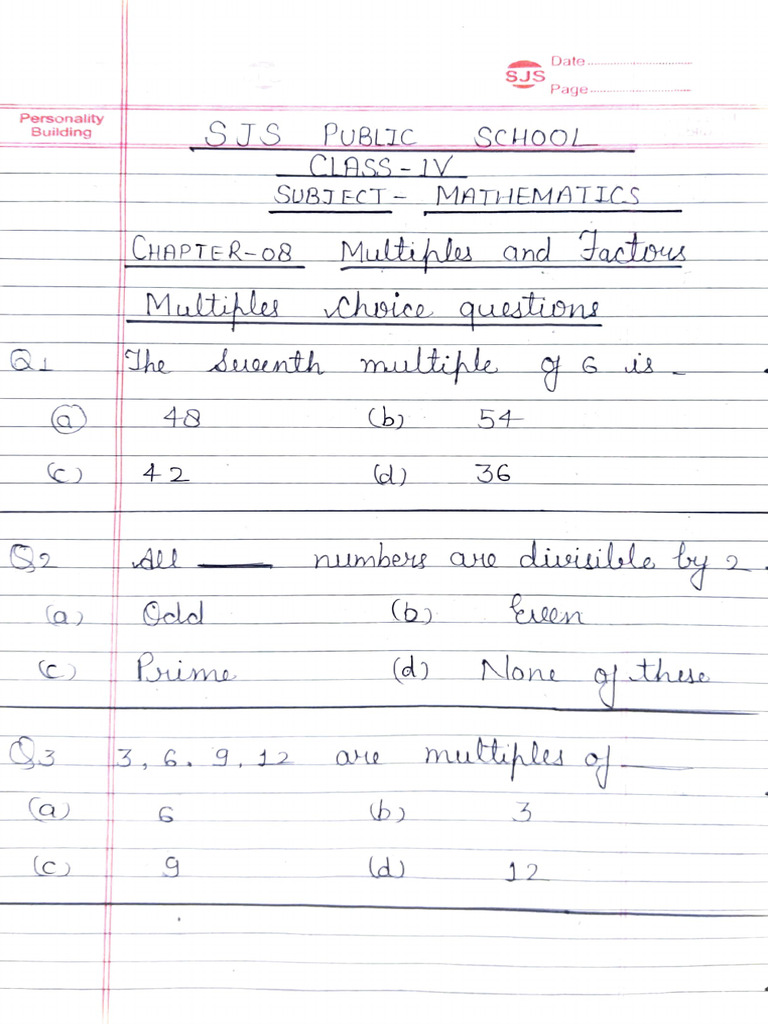 Class 4 Maths Chapter 8 Guide | PDF