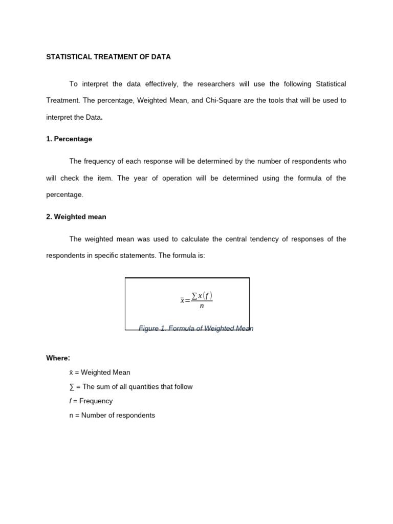 Statistical Treatment of Data | PDF | Mean | Statistics