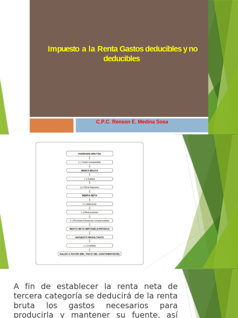 04 Gastos Deducibles | PDF | Impuestos | Impuesto sobre la renta
