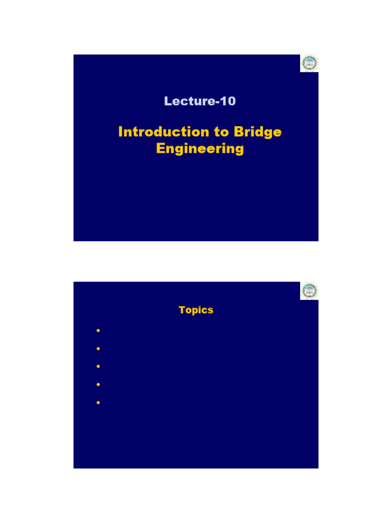 L-10 Introduction To Bridge Engineering | PDF | Building Engineering ...