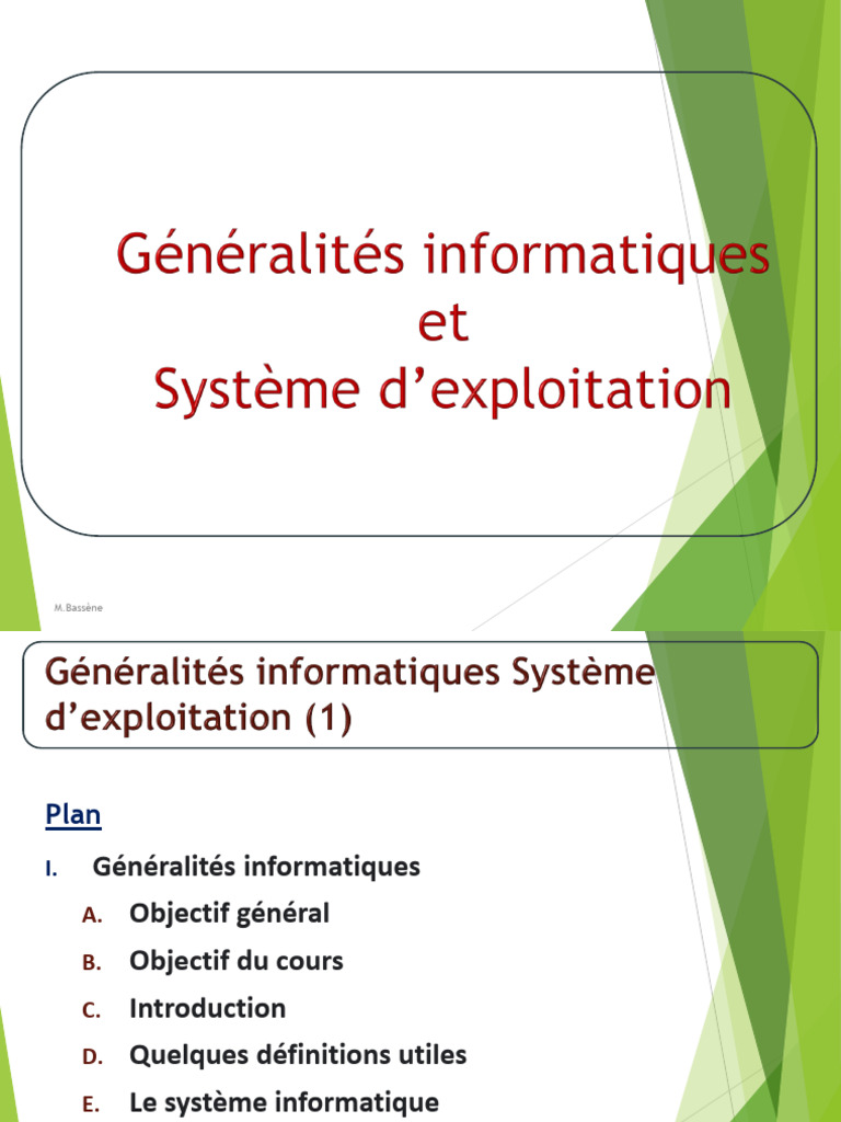 Introduction à l'informatique et Windows | PDF | Mémoire (informatique ...