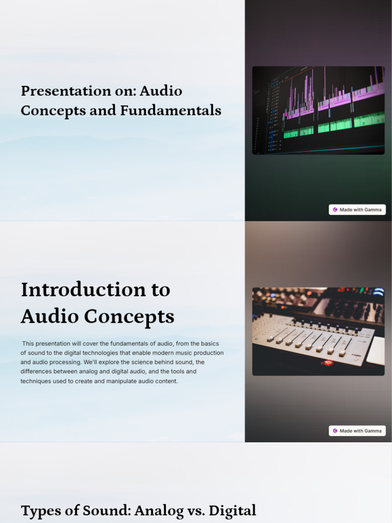 MULTIMEDIA: Audio Concepts and Fundamentals | PDF | Digital Audio ...