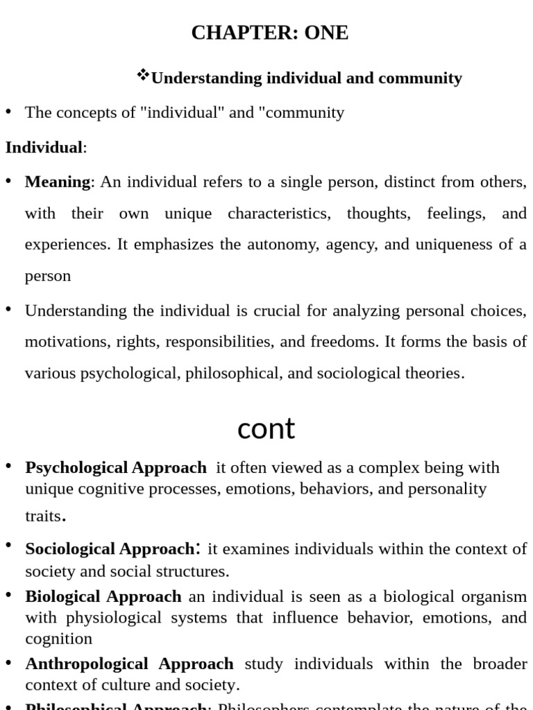 Individual and Community Dynamics Explained | PDF | Community ...