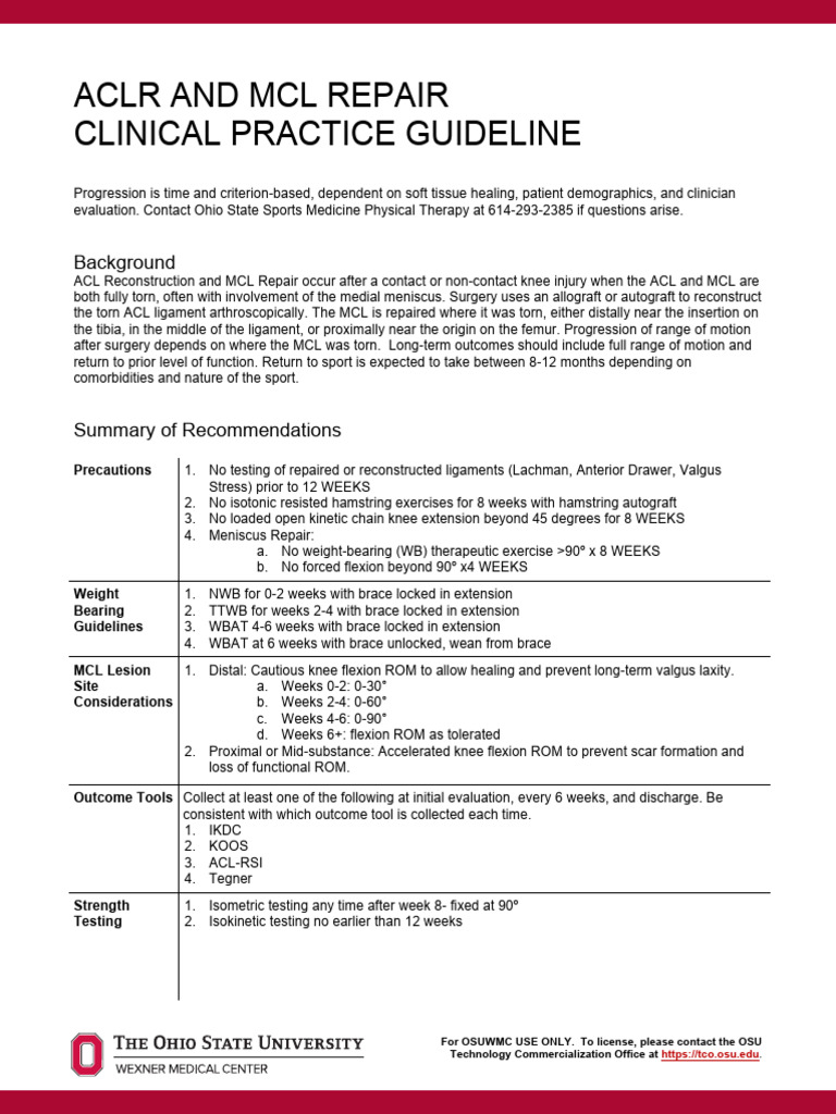 ACLMCLCombined | PDF | Knee | Limbs (Anatomy)