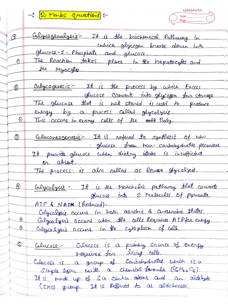 Short Qs Biochemistry | PDF