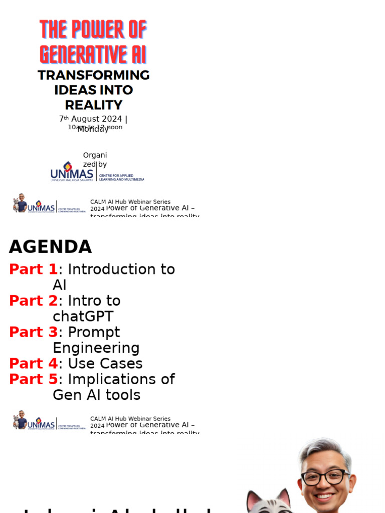 Generative AI Webinar Agenda 2024 | PDF | Artificial Intelligence ...