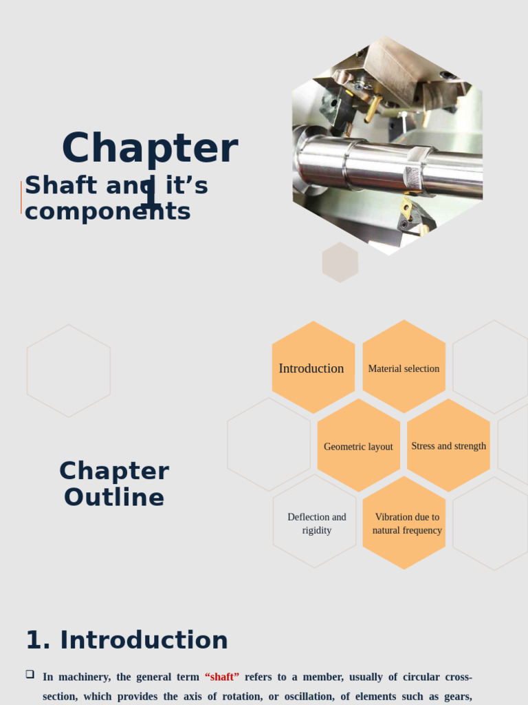 Shaft Components and Material Selection | PDF | Axle | Strength Of ...
