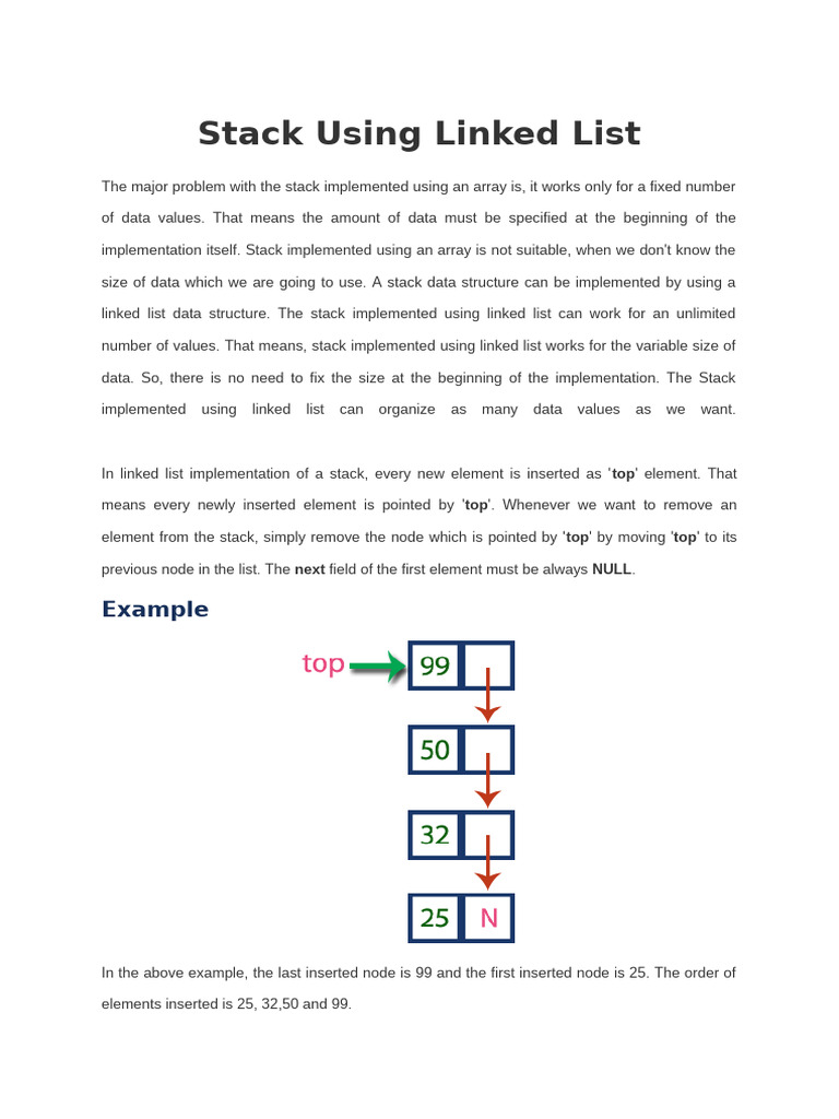 Stack and Queue Implementation with Linked List | PDF | Queue (Abstract ...