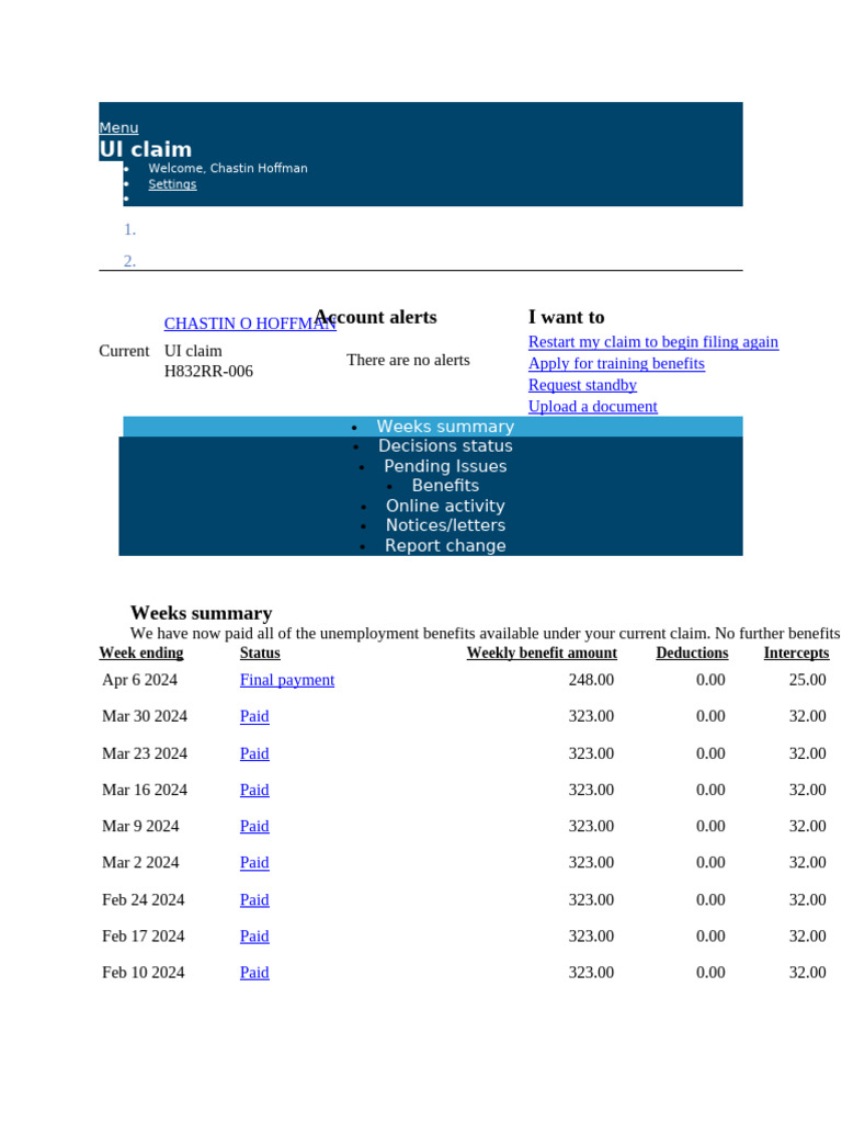 Benefits Dates Unemployment | PDF | Unemployment | Labor