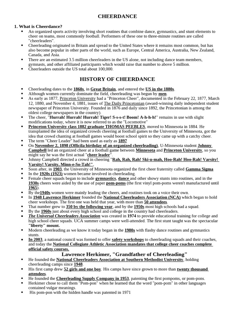 Cheerdance Pe Pdf Cheerleading Indoor Sports