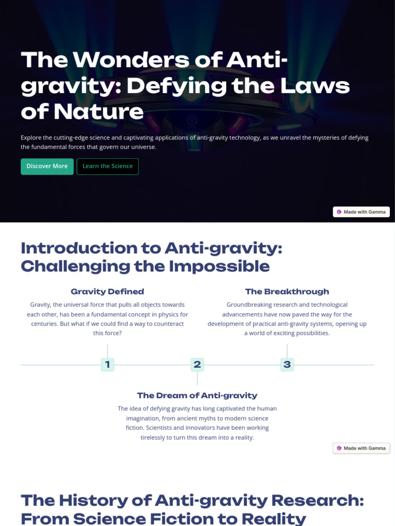 Anti-Gravity: Science and Applications | PDF | Spacecraft Propulsion ...