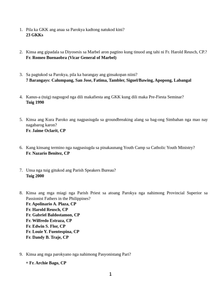 Quiz bee reviewer pdf