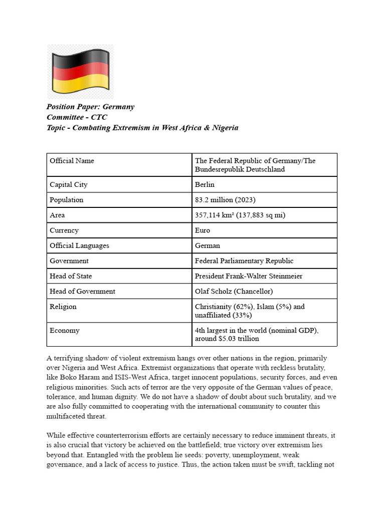 Germany's Strategy Against Extremism in West Africa | PDF | Germany ...