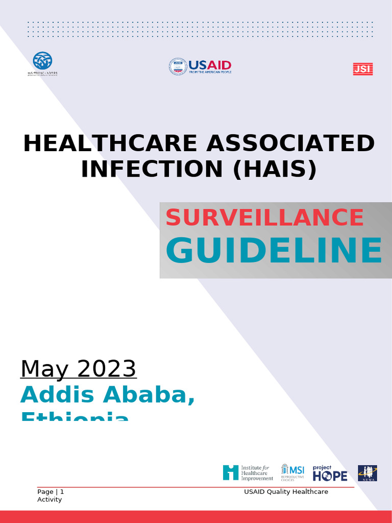 HAI Surveillance Guidelines for Healthcare | PDF | Hospital Acquired ...