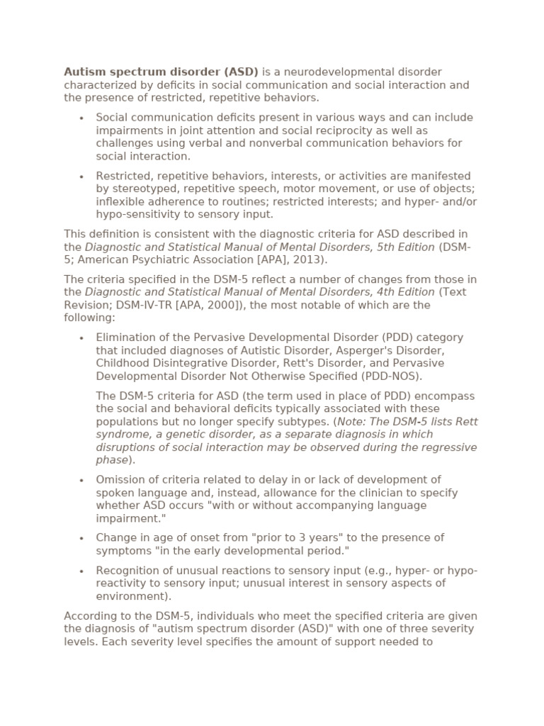 Autism Spectrum Disorder | PDF | Pervasive Developmental Disorders ...