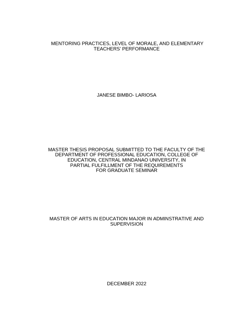 Mentoring Impact on Teacher Morale | PDF | Mentorship | Teachers