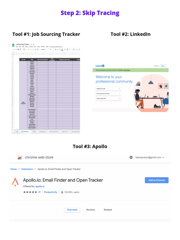 Skip Tracing How To | PDF | Linked In | Recruitment