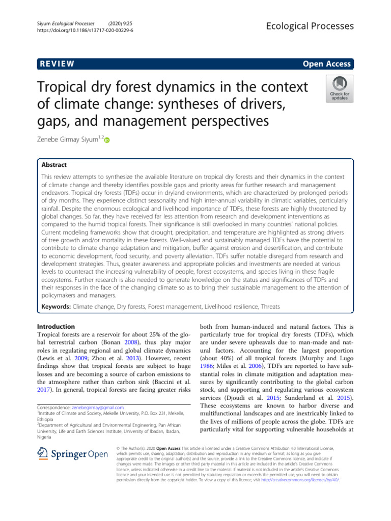 Dry Forest | PDF | Forests | Climate Change