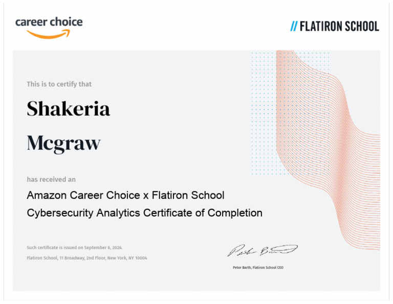 Cybersecurity Analytics Certificate of Completion 3 | PDF | Computers
