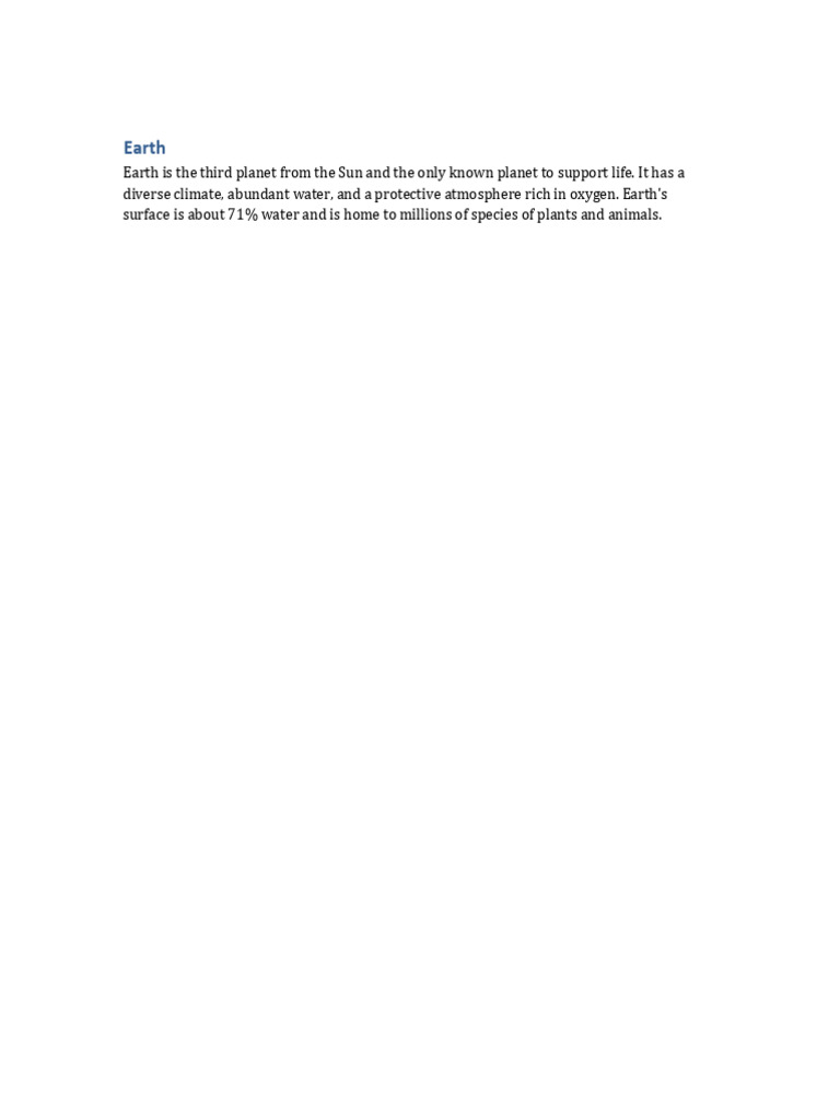 Earth | PDF