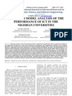 Computer Model Analysis of The Performance of Ict in The Nigerian Universities