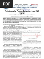 Techniques For Feature Extraction From EMG Signal