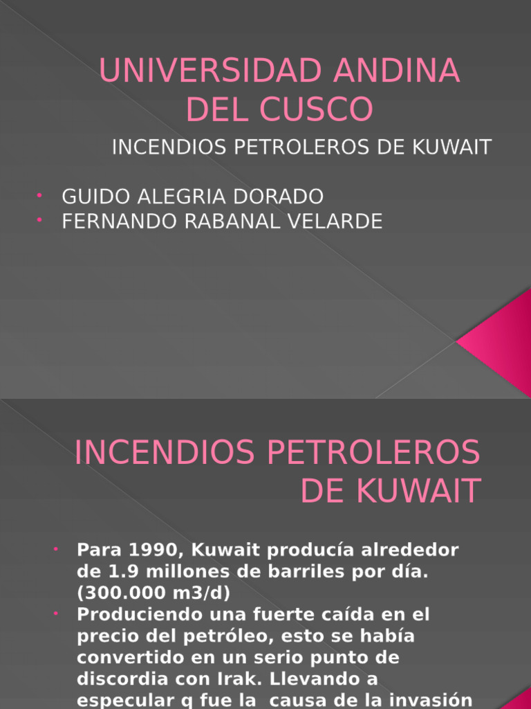 Incendios Petroleros Kuwait 1991 | PDF | Ciencias de la Tierra | Naturaleza
