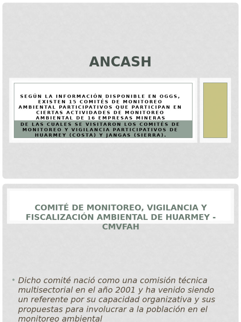 Comités Ambientales en Mineras de Áncash | PDF | Entorno natural