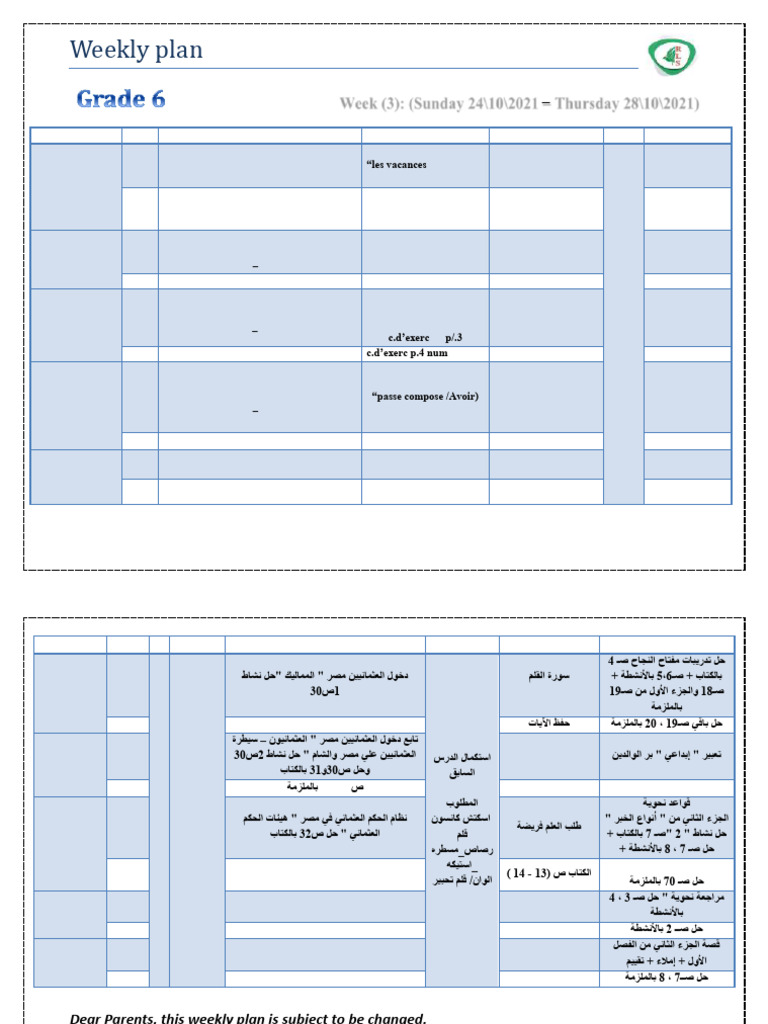 Weekly Plan Grade 6 Week 3 1 1 | PDF | Linguistics