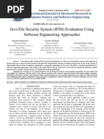 Java File Security System (JFSS) Evaluation Using Software Engineering Approaches