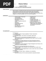 Material Manager Supply Chain in Fort Collins CO Resume Shawna Callison