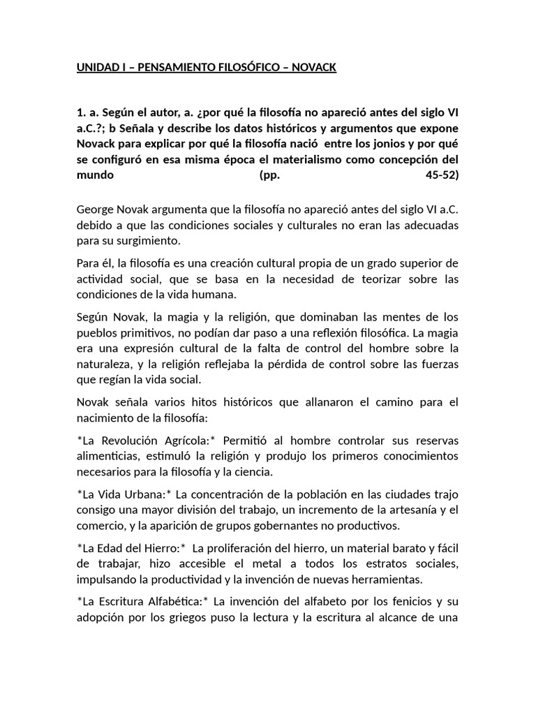 Unidad I Novack | PDF | Antigua Grecia | Comercio