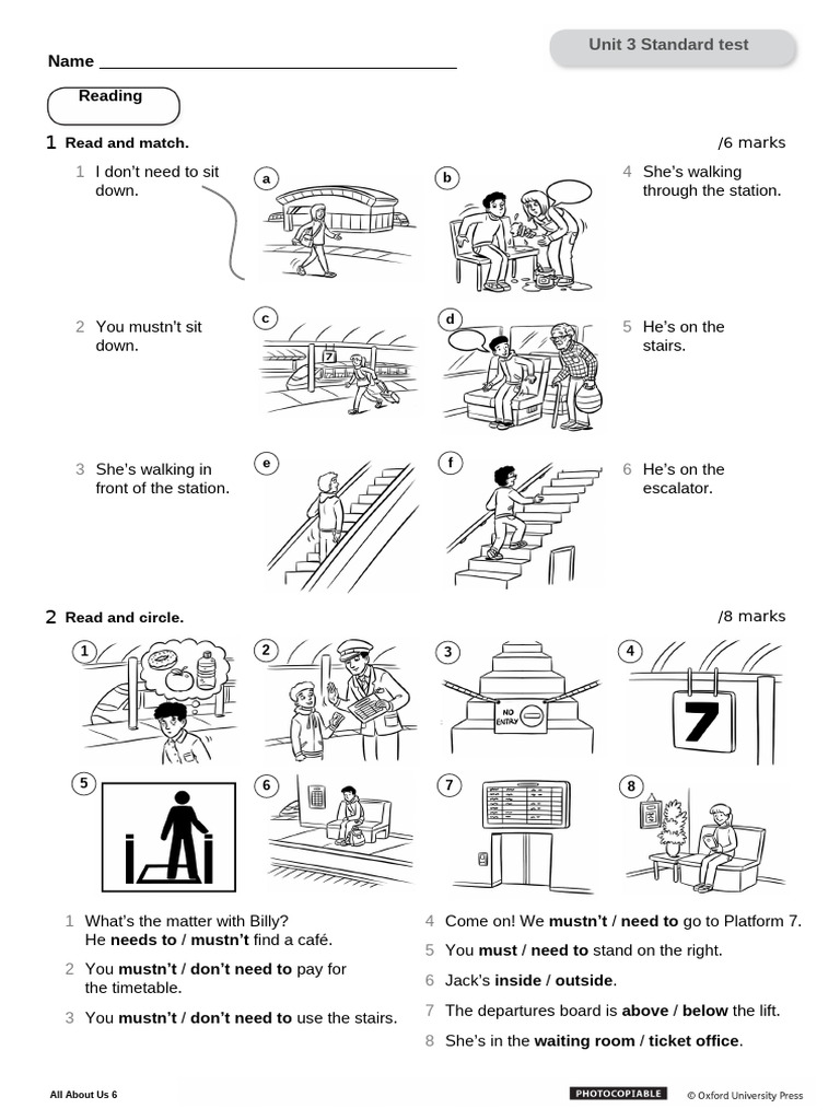 All About Us 6 Unit 3 Test | PDF