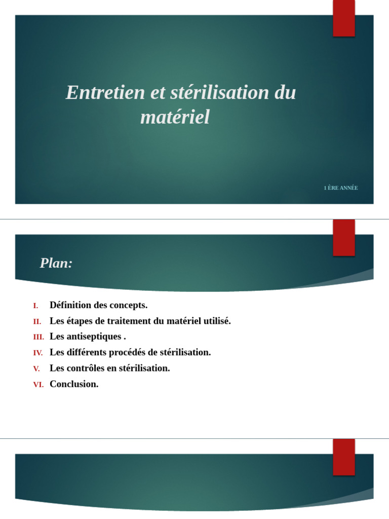 Stérilisation et entretien du matériel | PDF | Stérilisation ...