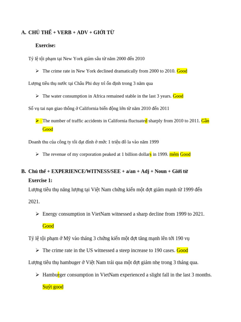 Writting (Table - Line Graph - Bar Chart) Done Tiên | PDF