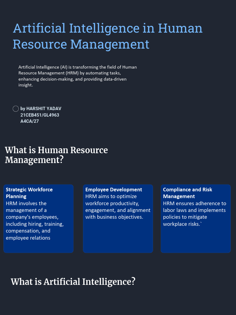 Ai Transforming Human Resource Management Pdf Artificial
