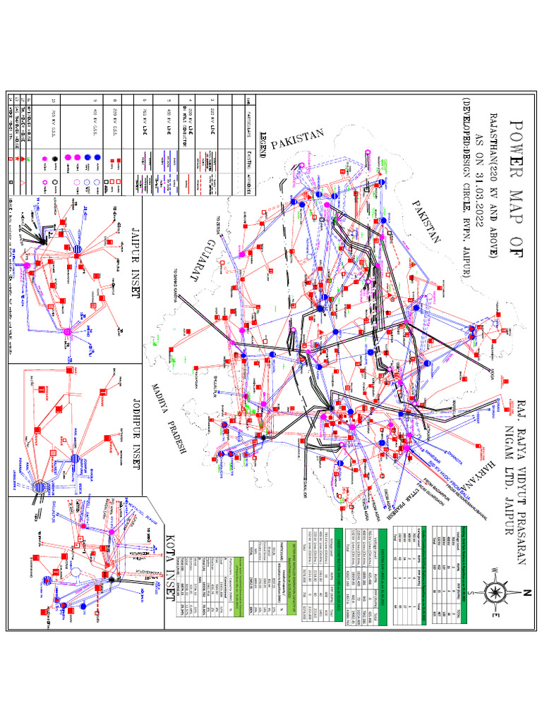 220 KV and Above Power Map (31.03.2022) | PDF