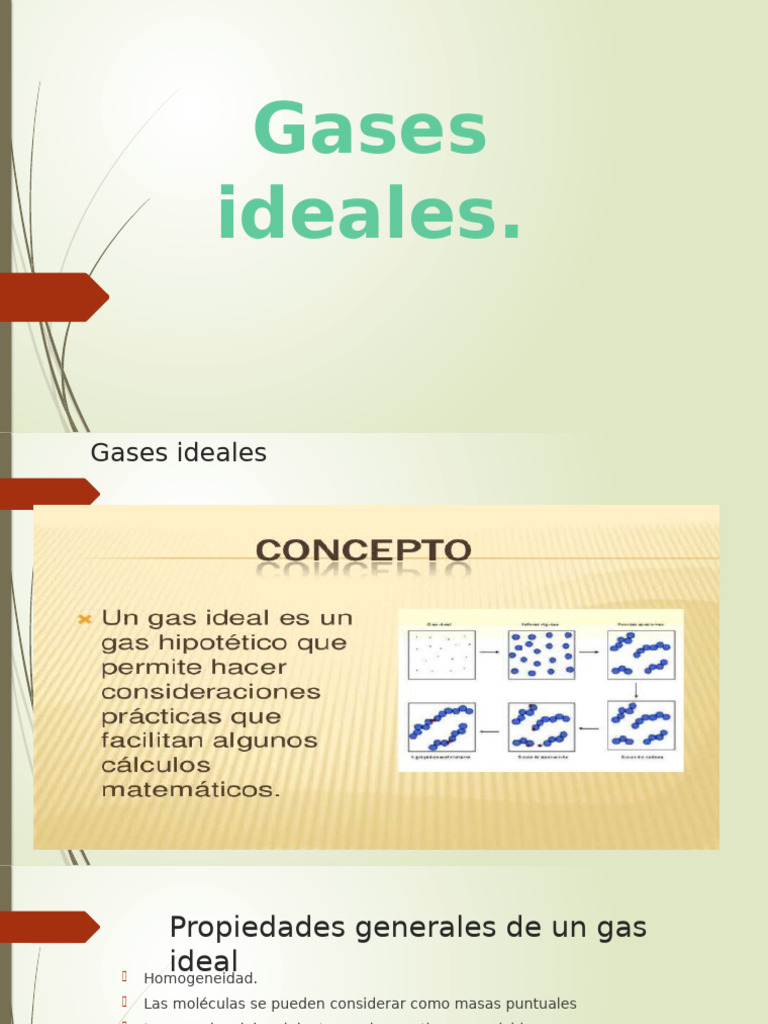 Propiedades y Leyes de Gases Ideales | PDF | Gases | Presión