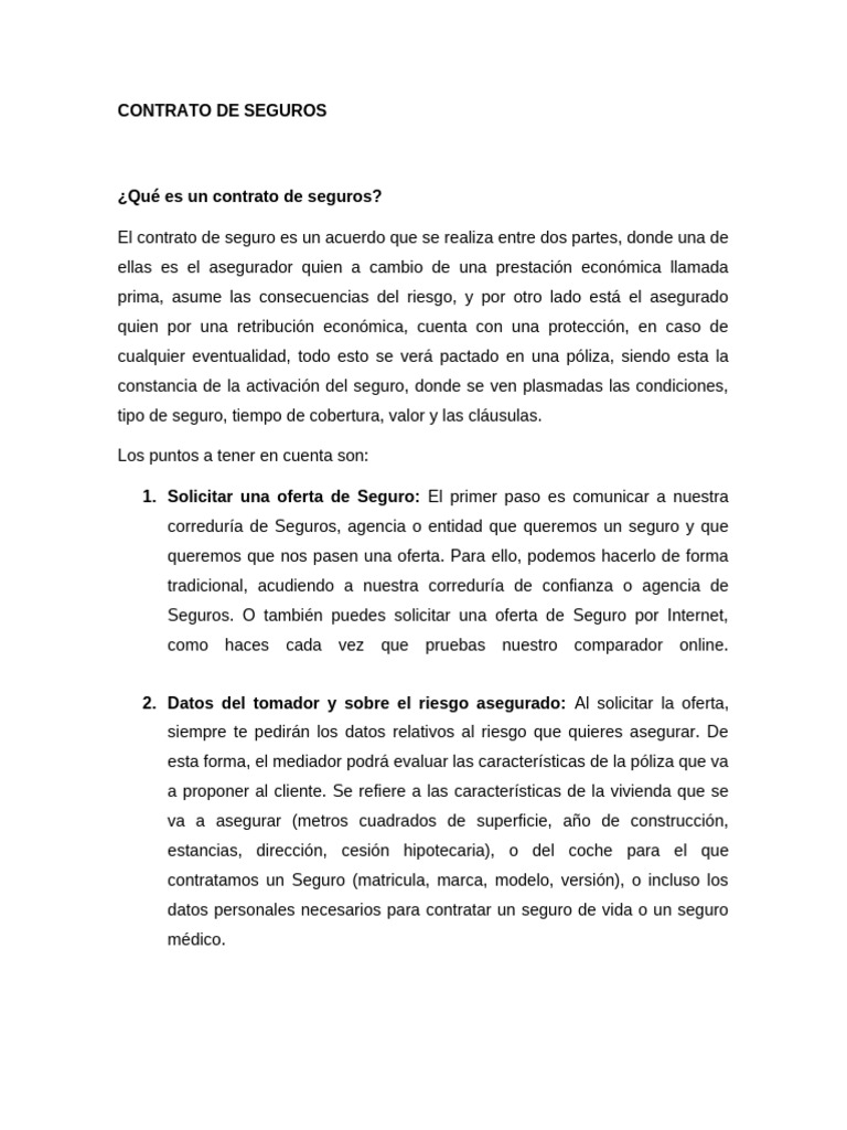 Guía Completa de Contratos de Seguros | PDF | Póliza de seguros | Seguro