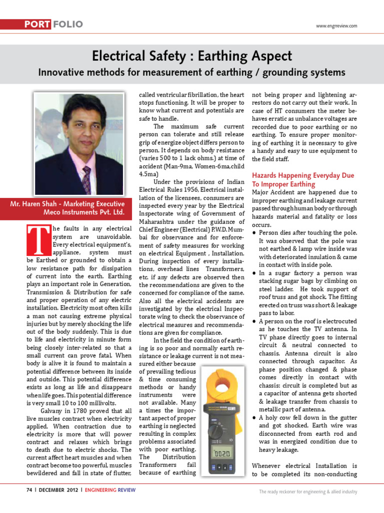 Importance of Electrical Earthing Safety | PDF | Materials Science ...