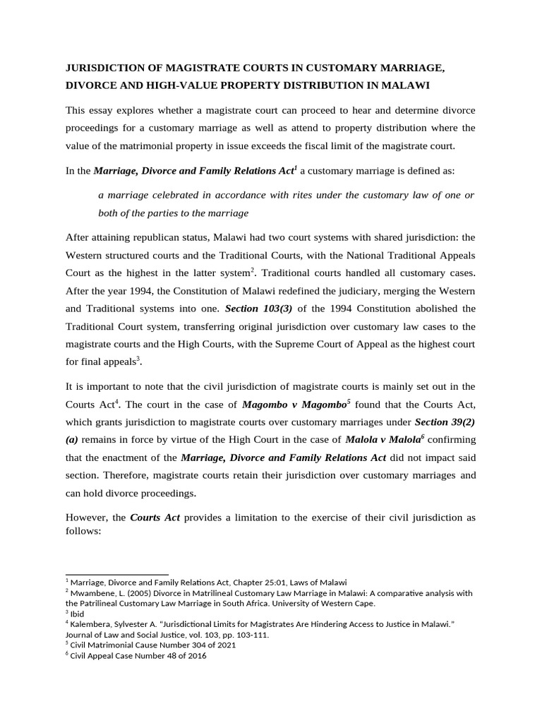 jurisdiction-of-magistrate-courts-in-customary-marriage-divorce-and